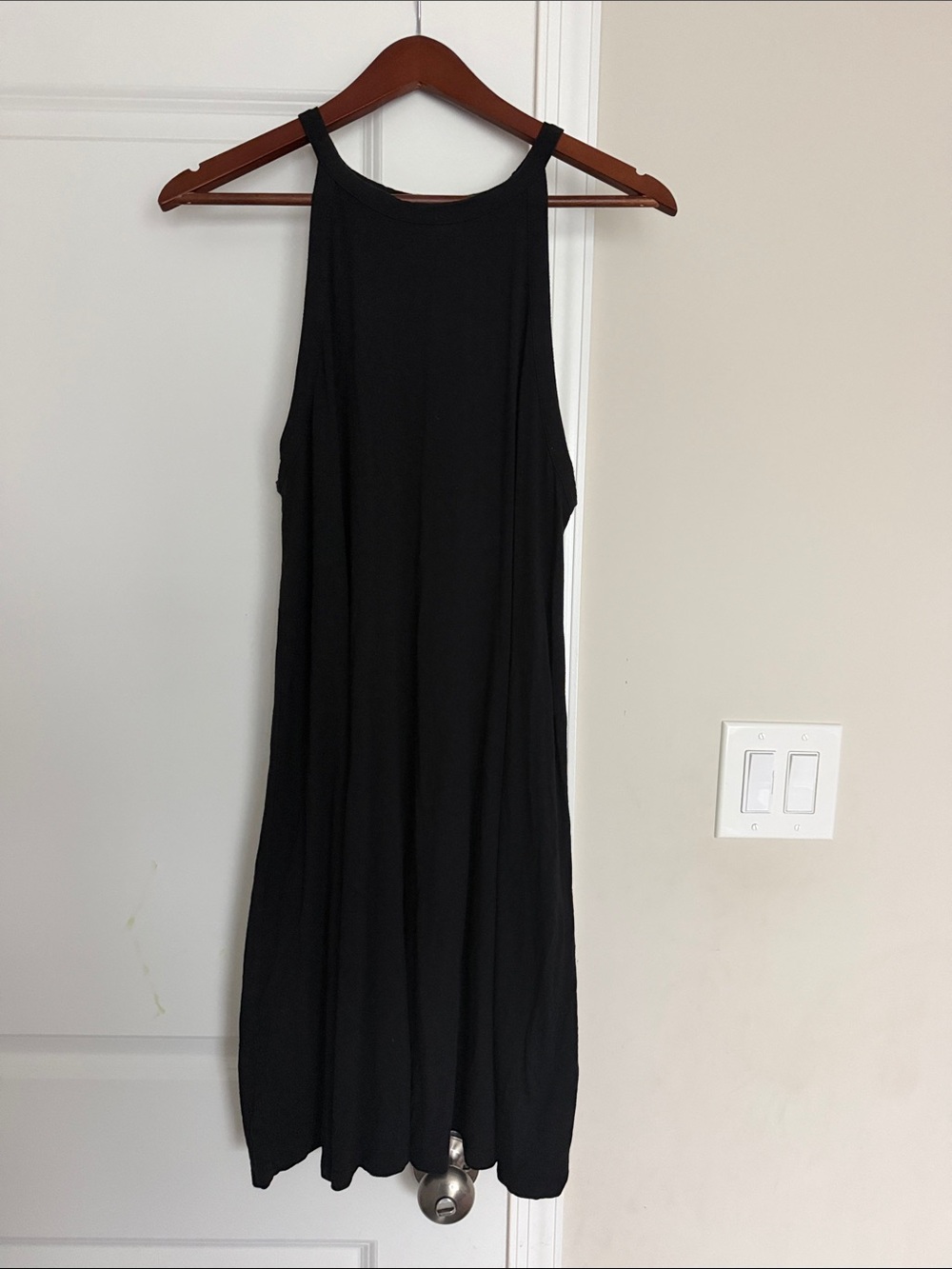 Old Navy Black Halter Midi Dress